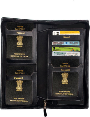 Sukeshcraft Family.Holder for 6 Passports(Black)