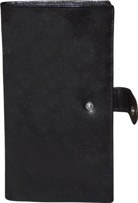 

Kan Black Genuine Leather Travel Document Holder/Cheque Book Pouch For Men and Women(Black)