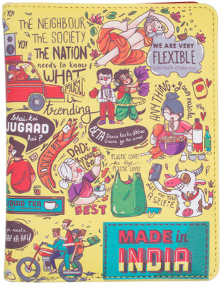 chumbak Made In India Passport Holder(Yellow)