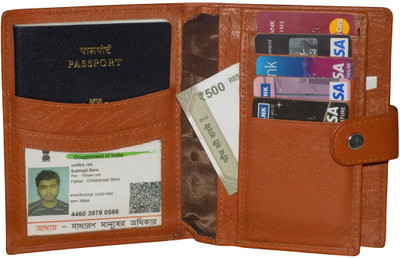 

Style 98 Men Tan Genuine Leather Document Holder(10 Card Slots)