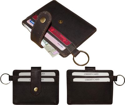 

Kan Hunter Leather Card Holder/Document Holder for Men and Women(Brown)