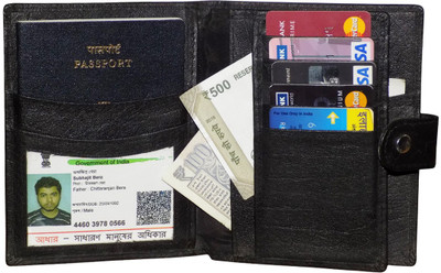 

Style 98 Men Black Genuine Leather Money Clip(10 Card Slots)