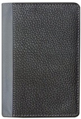 

Kan Black and Grey Genuine Leather Travel Document Holder For Men(Multicolor)