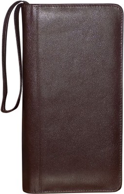 Style 98 Women Casual Brown Genuine Leather Money Clip(8 Card Slots)