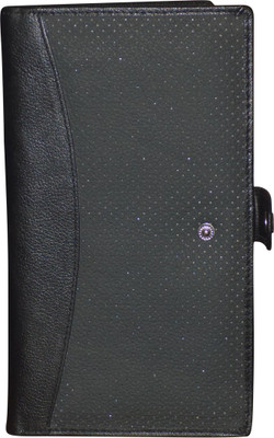 

Kan Black Genuine Leather Document Holder For Men and Women(Black)