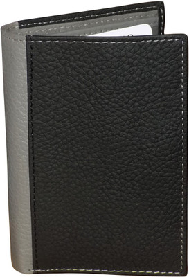 

Kan Black and Grey Genuine Leather Travel Organizer/Document Holder For Men with 12 Card Slots(Multicolor)