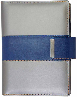

Imagine Products A5 Silver & Blue Strip Notebook Folder(Silver)