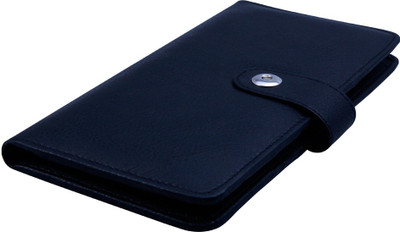 

COI FAUX LEATHER BLACK PASSPORT HOLDER / DOCUMENT FOLDER(Black)