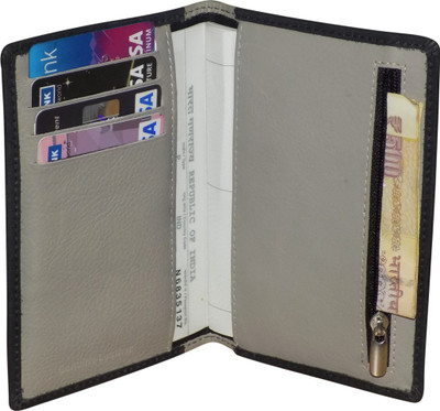 

Kan Black and White Premium Quality Leather Travel Document Holder For Men and Women(Multicolor)