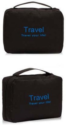 

Everyday Desire Travel Cosmetic Makeup Toiletry Case Hanging Bag - Black(Black)