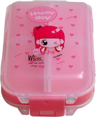

Italish Mini Multipurpose 8 Compartment Medicine Pill Storage Box(Pink)