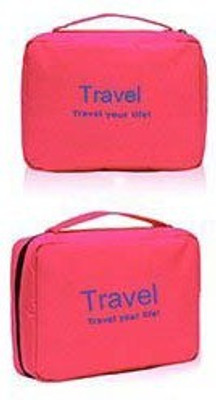 

Everyday Desire Cosmetic Makeup Toiletry Case Wash Organizer Storage Pouch Hanging Bag - Light Pink(Pink)