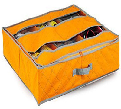 

Everyday Desire Under the bed shoe organizer with 6 compartment (Orange)(Orange)