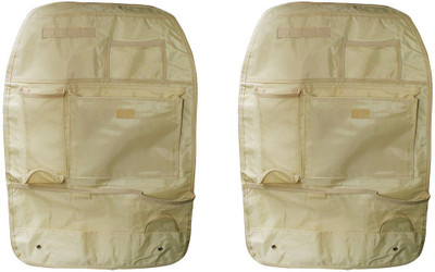 Speed Car Back Seats Multi-functional Pockets Storage Organiser Set Of 2(Beige)