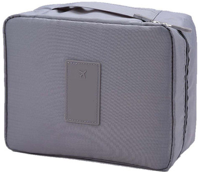 

ROYALDEAL Waterproof Multi Pouch Travel Toiletry Cosmetic Makeup Case Storage Bag With Handle (Grey)(Grey)