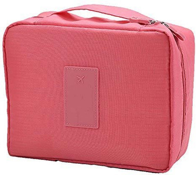 

ROYALDEAL Portable Waterproof Multi Pouch Travel Toiletry Cosmetic Bag Makeup Case Storage Bag with Handle (PINK) VER.2(Pink)