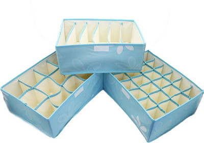 

PackNBuy Set Of 3 Innerwear Organizer(Blue)