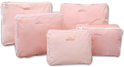 

Magnusdeal 5 in 1 Travel Organizer (set of 5): Plain(Pink)
