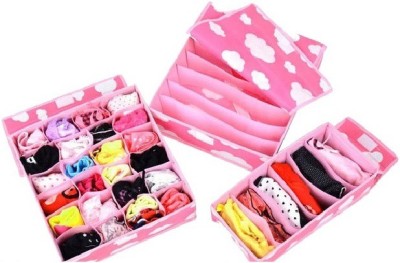 

Magnusdeal Set Of 3 Bubble Foldable Box(Pink)