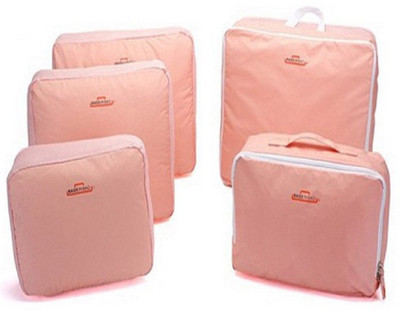 

PackNBuy 5 In 1 Travel Bag Organizer Set Of 5 Bags(Pink)