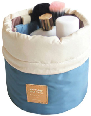 

Kanhaa Barrel Shaped Cushioned with Mini Zipper Purse and Transparent Pouch (Blue)(Blue)