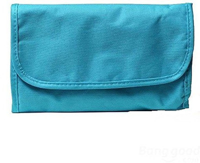 

Swarish Foldable Waterproof Travel Cosmetic Toiletry Hanging Bag(Sky Blue)(Blue)
