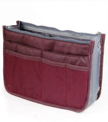 

Swadec Multipurpose Hand Bag Organizer- WINE(Tan)