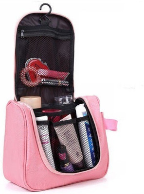 

iStore Cosmetic Make Up Toiletries Travel Hanging Bag Organizer(Pink)
