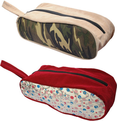 

Richiee Shoe Pouch(Red, Beige), 111-reg-beige
