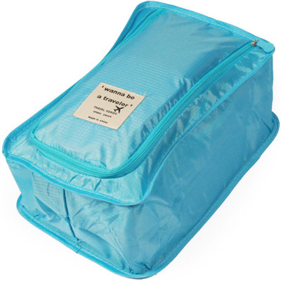

Silk Route Shoe Pouch(Blue), Sky blue