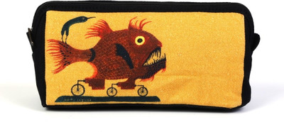 

Indian Colours Cosmetic Pouch(Yellow), Yellow-02