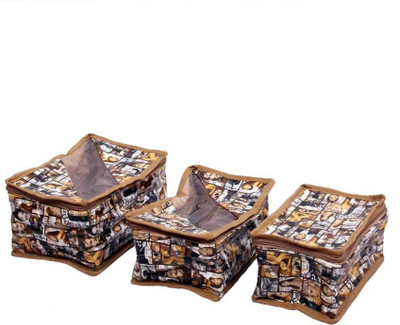

Kuber Industries Make Up Kit 3 Pcs Set Jewellery Vanity Box(Multicolor)