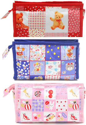 

Navigator Cosmetic Pouch(Red, Blue, Pink), Blue;pink;red