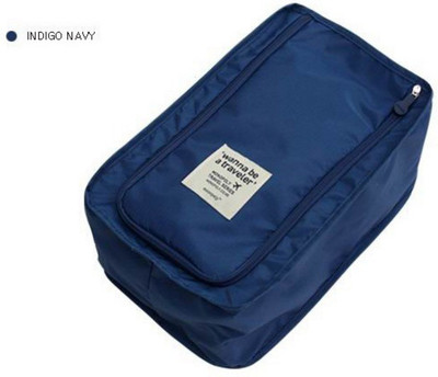 

Silk Route Shoe Pouch(Blue), Navy blue