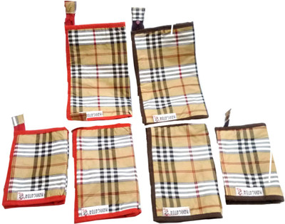 

Navigator Cosmetic Pouch(Red, Brown), Brown;red
