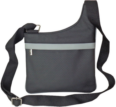 

Style 98 Men & Women Casual Black Genuine Leather Messenger Bag