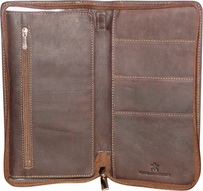 

Style 98 Men Brown Genuine Leather Document Holder(12 Card Slots)