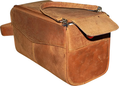 

Kan Style 98 Brown Pure Leather Hand Bag For Men Travel Toiletry Kit(Multicolor)