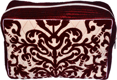 

Radhika Goyal Cosmetic Pouch(Beige, Maroon), Multicolor