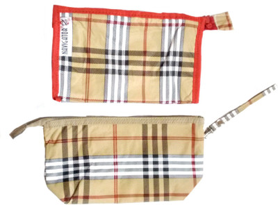 

Navigator Cosmetic Pouch(Brown, Red), Borwn;red