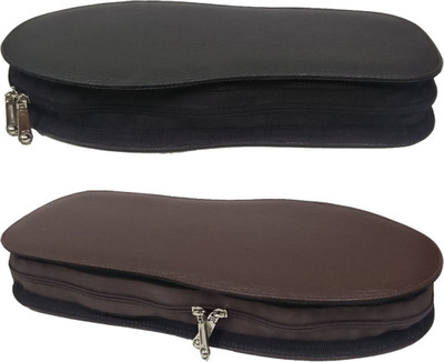 

Essart Shoe Pouch(Black, Brown), Black-brown-01