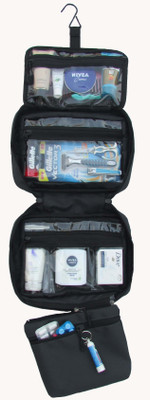 

Good Times ELEGANT Travel Shaving Bag(Black, Grey)