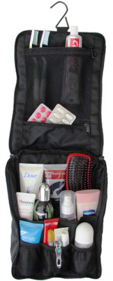 

Good Times Toiletry Kit Pouch Travel Shaving Bag(Black, Grey)