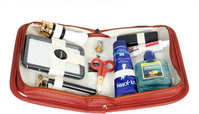

Toprun Thunder Jordan Travel Shaving Kit & Bag(Brown)