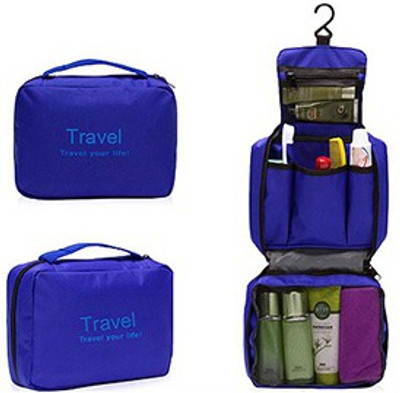 

Inventure Retail Travel Buddy Cosmetic Toiletry Shaving Jewelry Hanging Bag Organizer - Blue Travel Toiletry Kit(Blue)