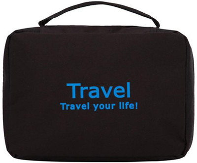 

Swadec Cosmetic Toiletry Shaving Jewelry Hanging Bag Organizer - Black Travel Toiletry Kit(Black)