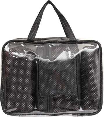 

Priya Exports Black & White Small Polka Travel Toiletry Kit(Black)
