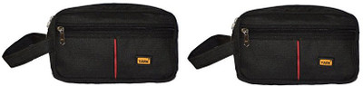 

Yark MultiUtility Pouch (Black)-Set Of 2 Travel Toiletry Kit(Black)