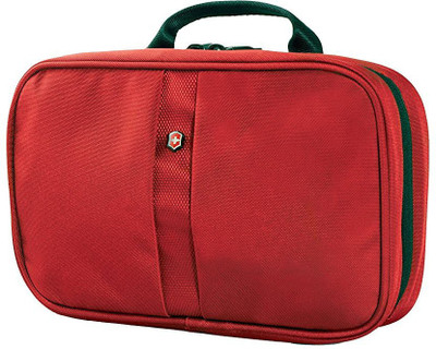 

Victorinox Lifestyle Accessories 4.0 Zip-Around 3-Section Travel Toiletry Kit(Red)