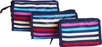 

Yark Multi Utility Pouches Set of 3 Travel Toiletry Kit(Blue)
